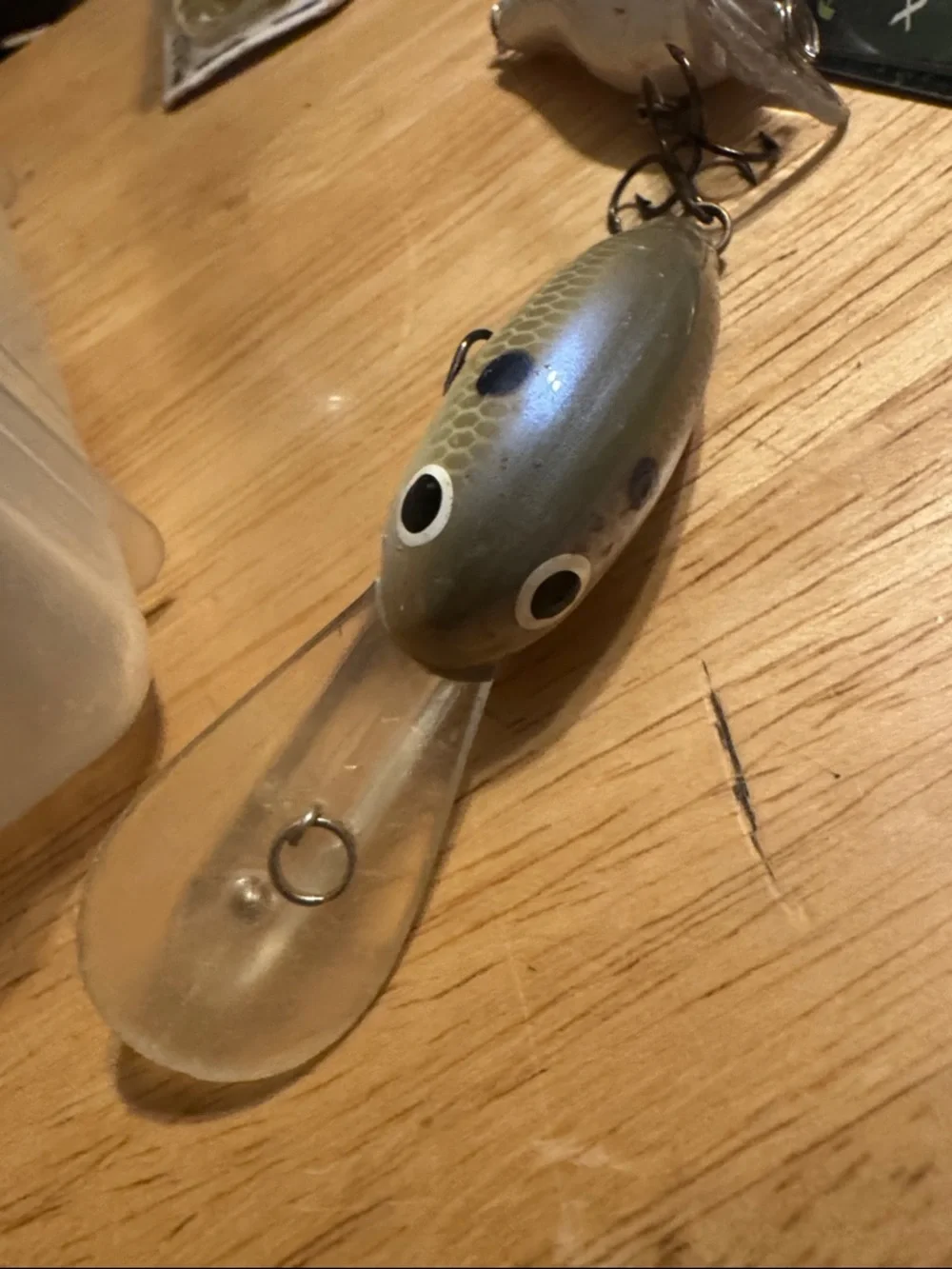 Lipless Crankbait Lure - Orange/Black Color